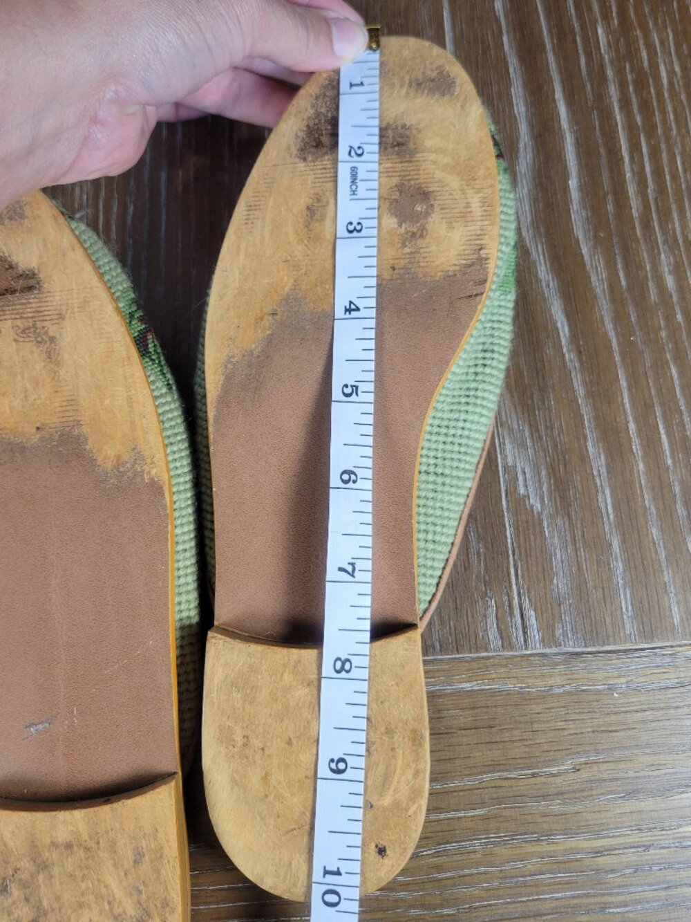 The Lawrence Collection Floral Needlepoint Belgian Style Leather Slipper Loafers - Picture 10 of 10